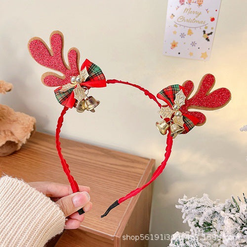 Wholesale Christmas Plush Bow Headband OLY-HD-XHX001